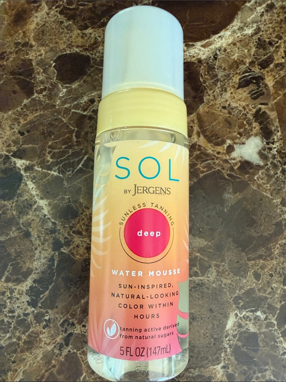 SOL by Jergens Deep Water Mousse, Self Tanner, Tanning Water Foam W/ Coconut